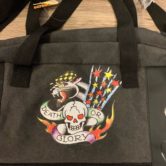 Ed Hardy Skull Graphic Duffel Bag NWT - Picture 2 of 8